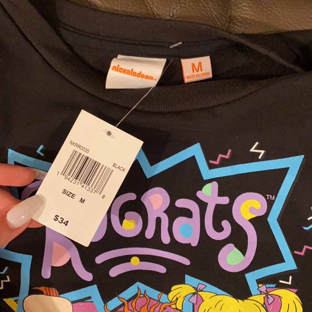 SOLD NWT Nickelodeon Rugrats medium black sweatshirt - Picture 3 of 3